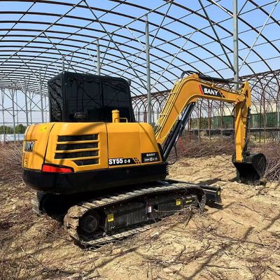 Neue Ankunft SANY 55C Gebraucht Crawler Bagger mit Rubbler Bolck Gebraucht 5 Tonnen Mini Digger